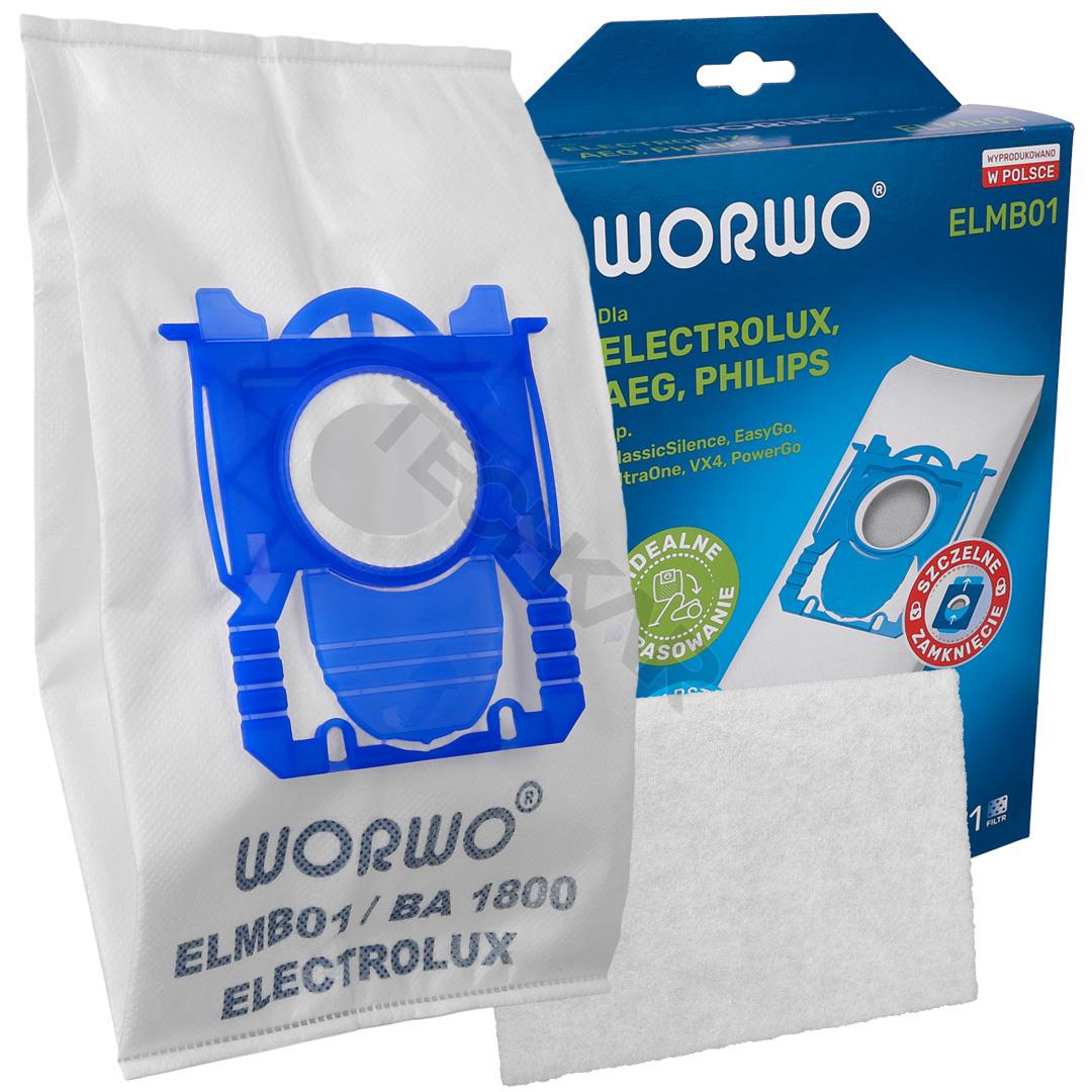 4 ks vreciek pre ELECTROLUX PHILIPS AEG S-bag Classic Performance ELMB01, E201SM (UltraSilencer, Ergospace, Ergoclassic, Oxygen Plus, Jetmaxx, Ultra One, Viva Control, Accelerator, CLario)