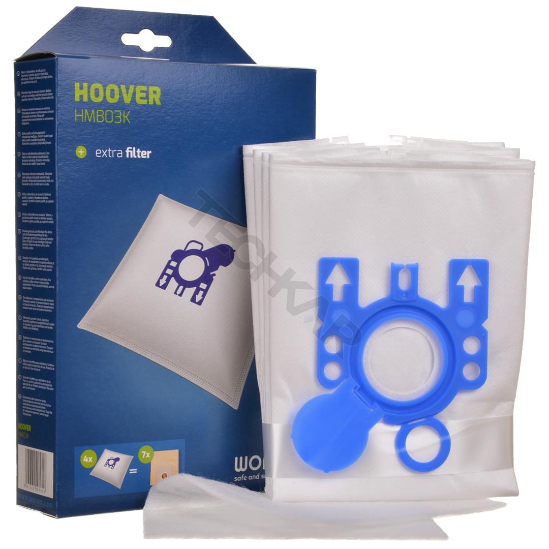 4x vrecká WORWO (HMB03K) pre vysávače HOOVER TELIOS PLUS TE70 TE20 H60 LIDL / MIELE C1, C2, C3, G, H, N, G/N, 3D, S