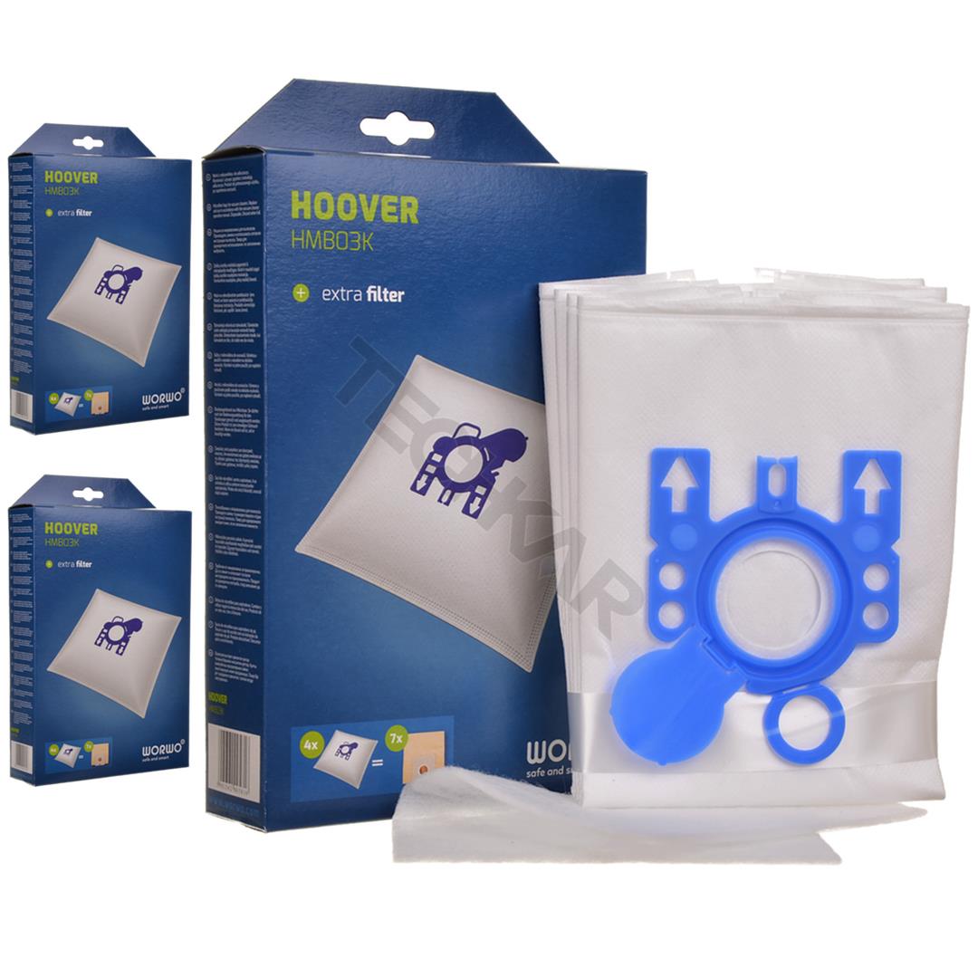 12x vrecúška WORWO (HMB03K) pre vysávače HOOVER TELIOS PLUS TE70 TE20 H60 LIDL / MIELE C1, C2, C3, G, H, N, G/N, 3D, S
