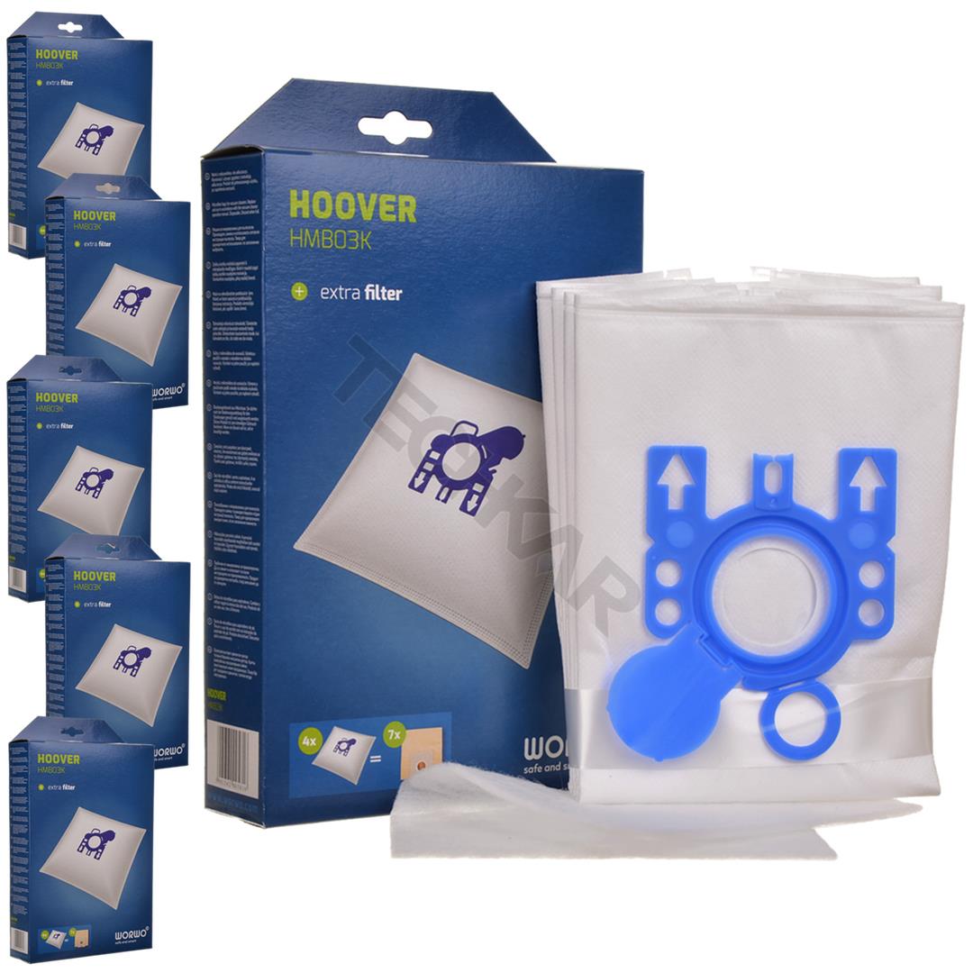 24x vrecúška WORWO (HMB03K) pre vysávače HOOVER TELIOS PLUS TE70 TE20 H60 LIDL / MIELE C1, C2, C3, G, H, N, G/N, 3D, S