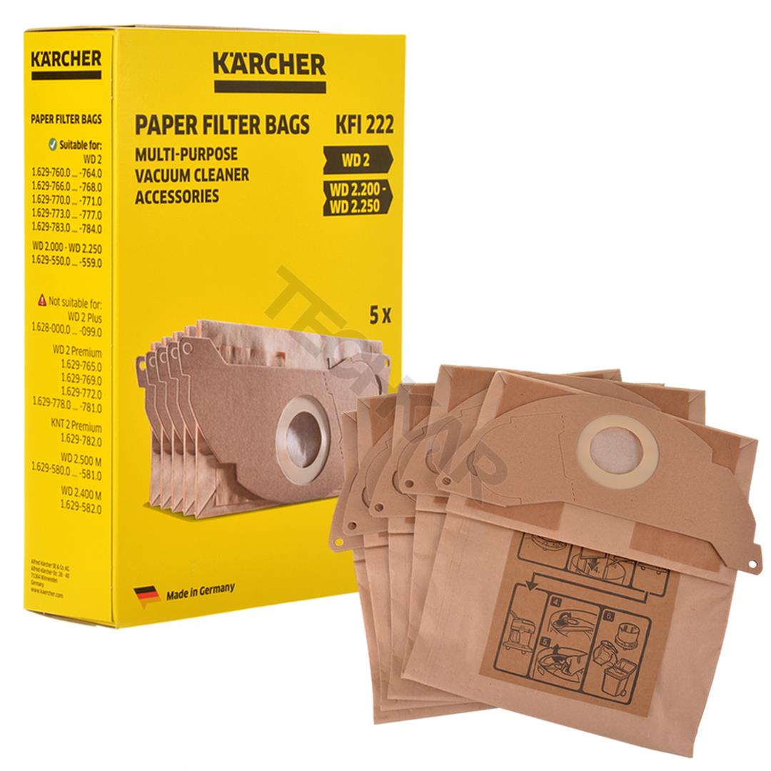 ORIGINÁLNE papierové vrecká KARCHER WD2, A2004, MV2, 2054, 2024 (6.904-322.0)