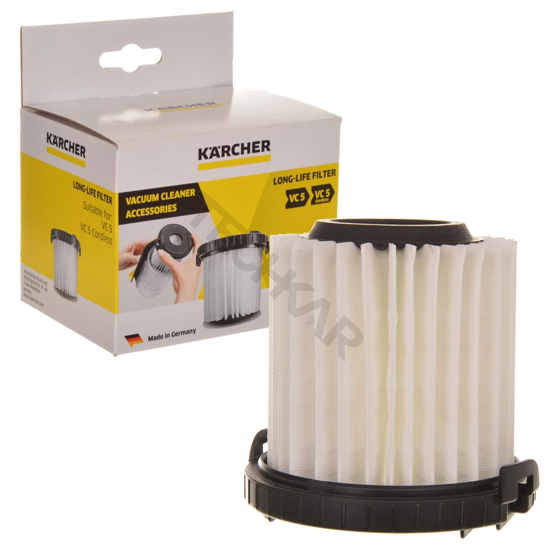 ORIGINÁLNY AKUMULAČNÝ VZDUCHOVÝ FILTER KARCHER VC5 S DLHOU ŽIVOTNOSŤOU, UMÝVATEĽNÝ (2.863-239.0)