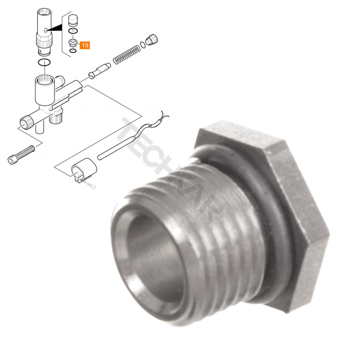 Zásuvka poistného ventilu KARCHER HDS 1195 1295 895 795 755 (6.412-263.0)