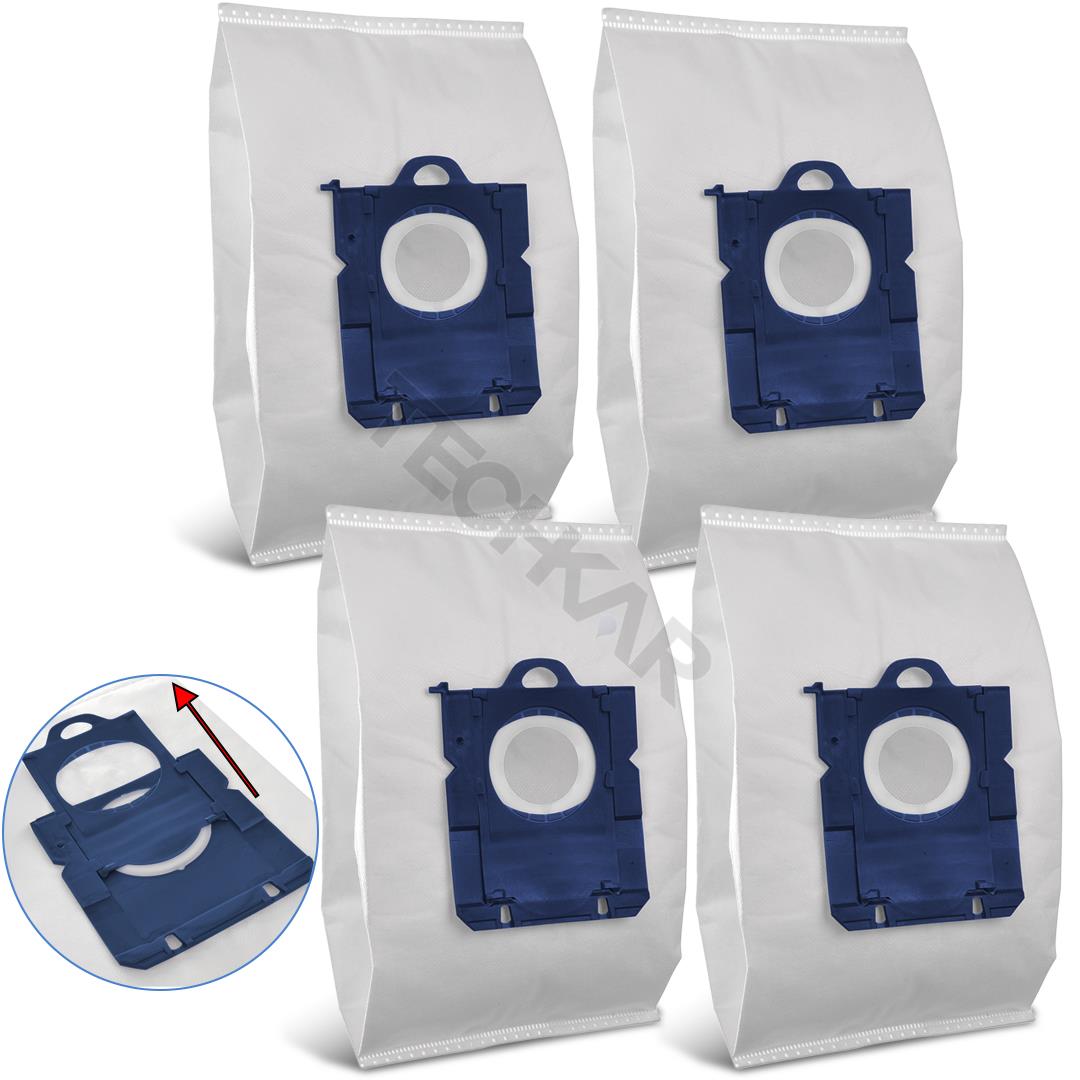 4 ks vreciek pre ELECTROLUX PHILIPS AEG S-bag Classic Performance ELMB01K, E201SM (UltraSilencer, Ergospace, Ergoclassic, Oxygen Plus, Jetmaxx, Ultra One, Viva Control, Accelerator, CLario)