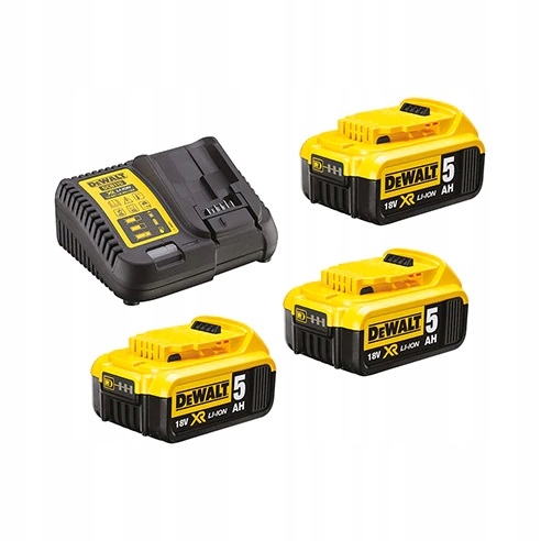 Náhradná batéria - 3x 18V DCB184 Batéria + nabíjačka DCB115 P3 Dewalt