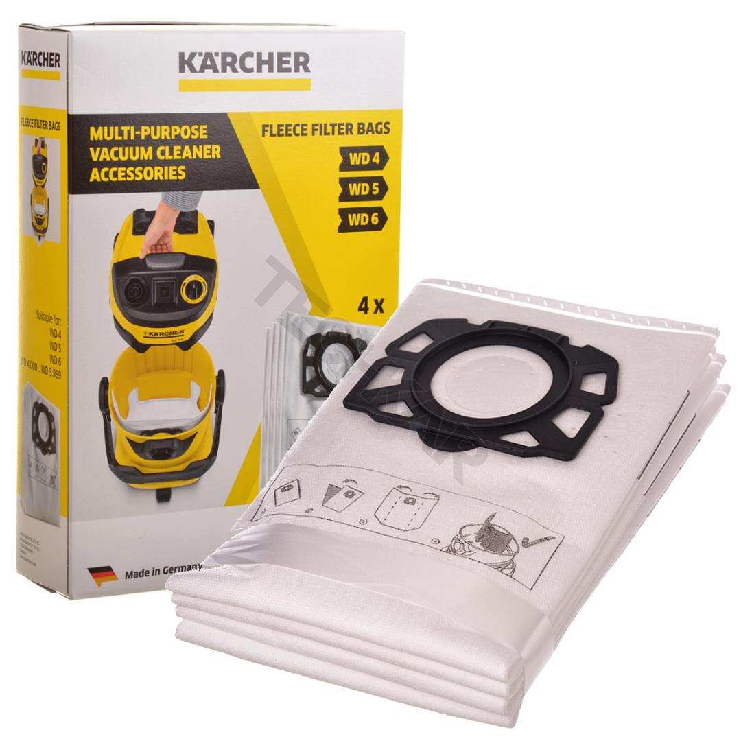 ORIGINÁLNE vrecká Karcher WD4 WD5 WD6 MV4 MV5 MV6 originálne 4 ks (2.863-006.0)