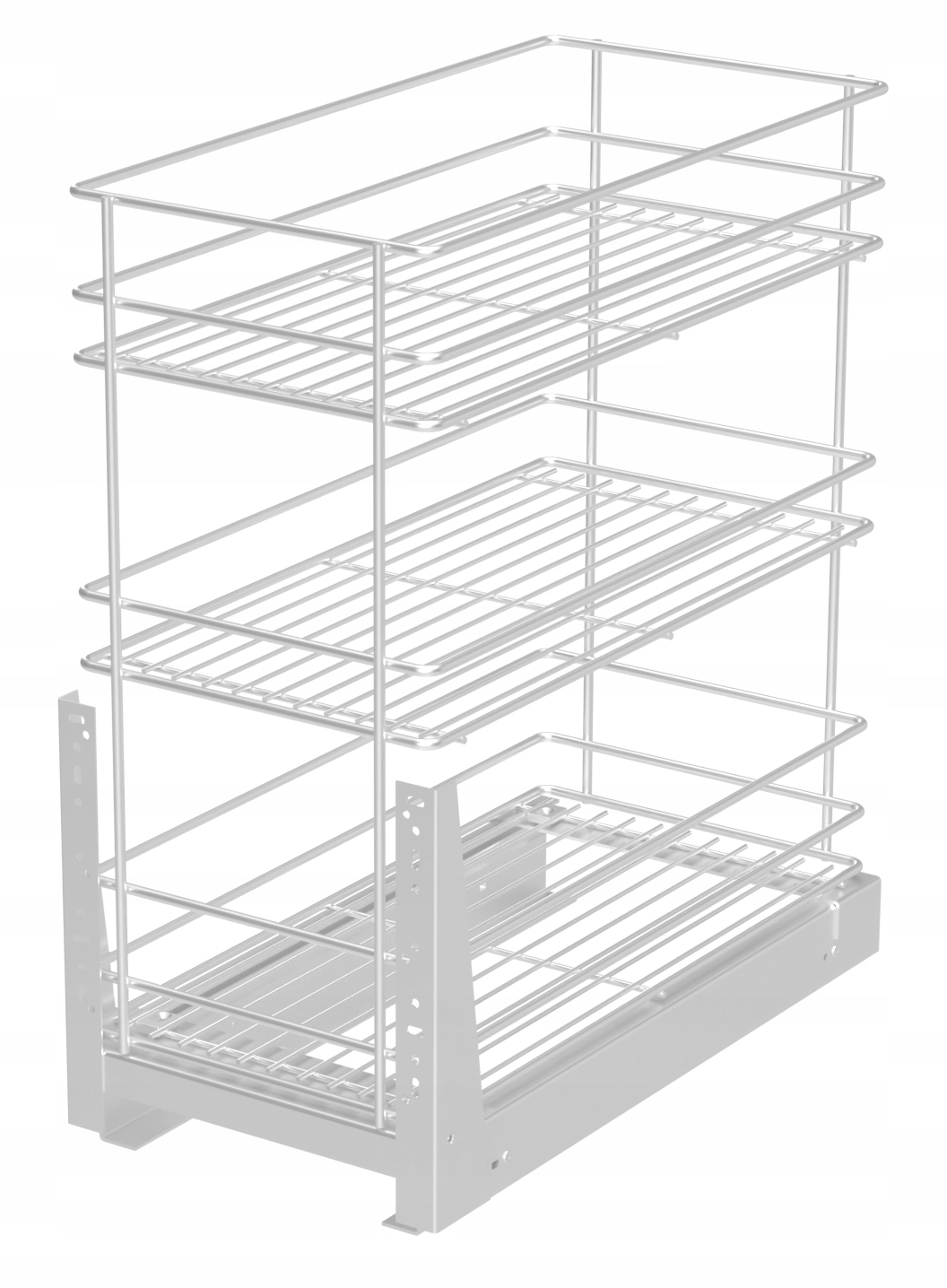 Nákladný kôš 3P Spodná montáž TICHÉ ZATVÁRANIE 30cm BIELY