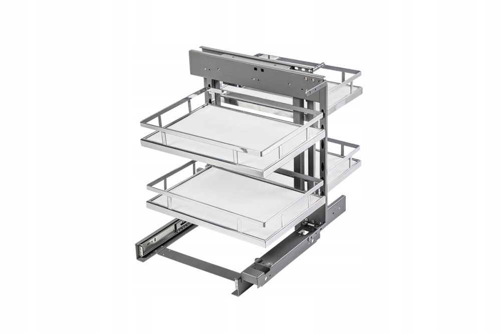 Rohový batožinový kôš GTV Movix Pro 71x59,5x59,5 cm chróm