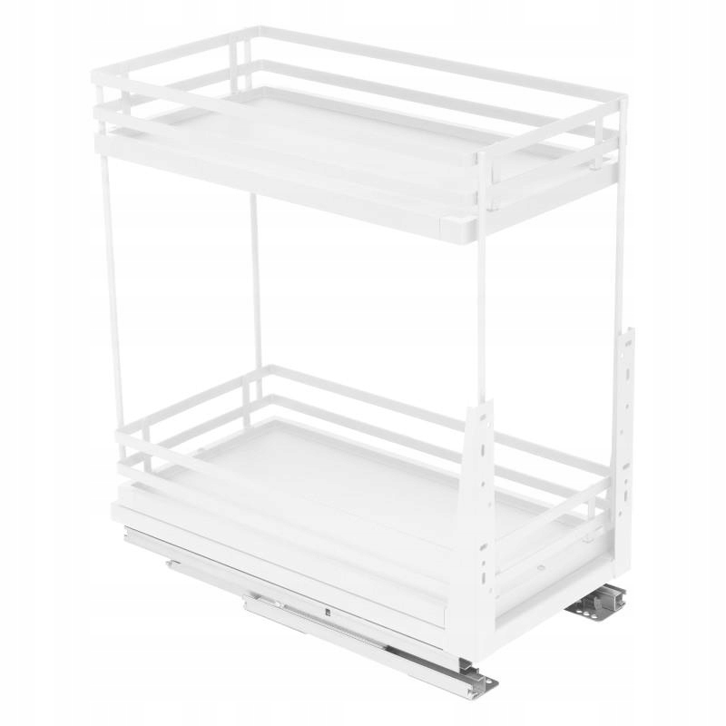 CARGO MINI DELUXE spodný diel koša 2-dielny biely pre skrinku 300 mm TICHÉ ZATVÁRANIE Amix