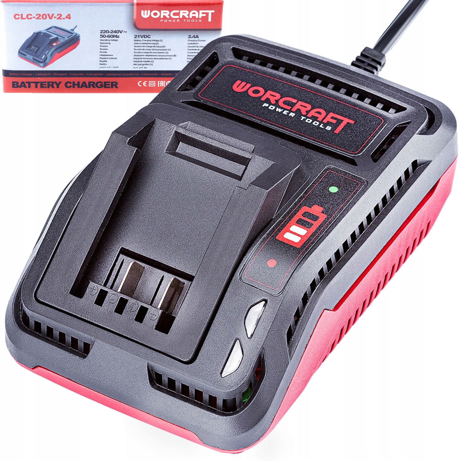 Náhradná batéria - NABÍJAČKA PRE BATÉRIU WORCRAFT 20V