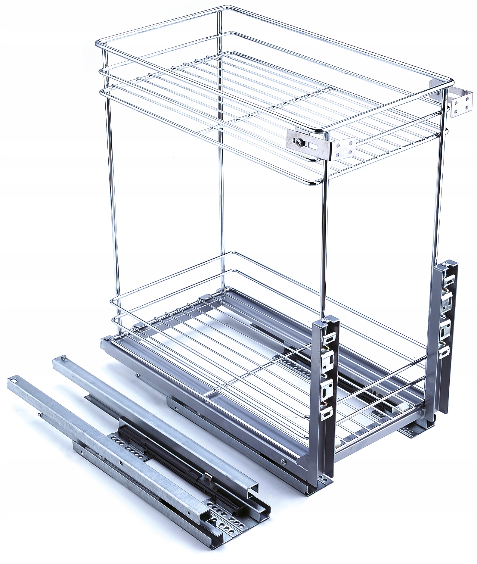 NÁKLADOVÝ KOŠÍK 20 TMY CHRÓM TIHÉ ZATVÁRANIE 200 MM 3D NASTAVENIE