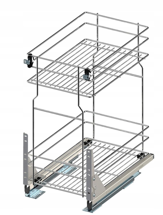Spodný kôš Rejs pre skrinku 25 cm 2p chrómový efekt 250 mm tlmené zatváranie