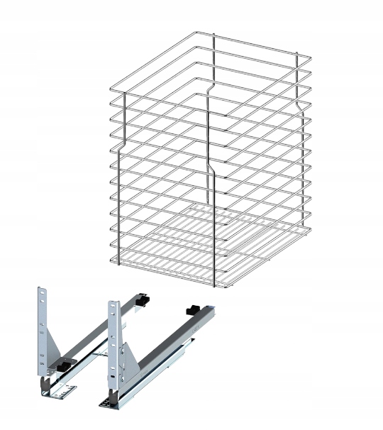Rejs jednoúrovňový kôš na bielizeň, chrómový efekt, 60 cm
